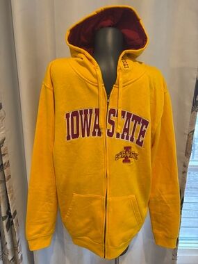 Colosseum Iowa State  Red and Gold Men's Hoodie